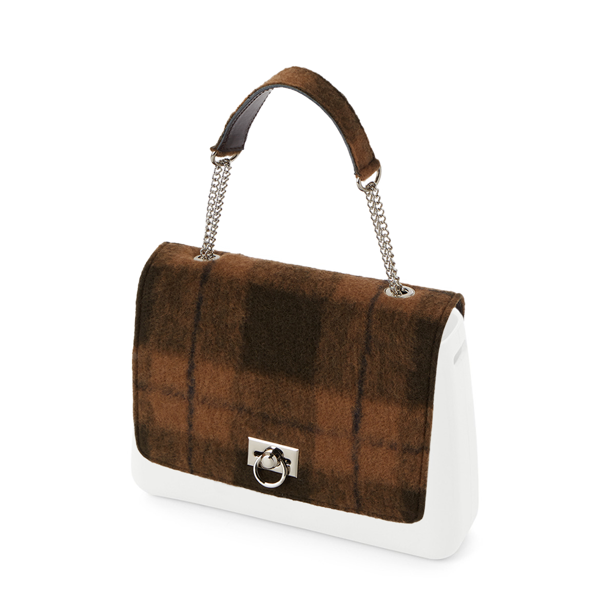 Klapka O bag glam Jaquard check effetto plaid Biscotto