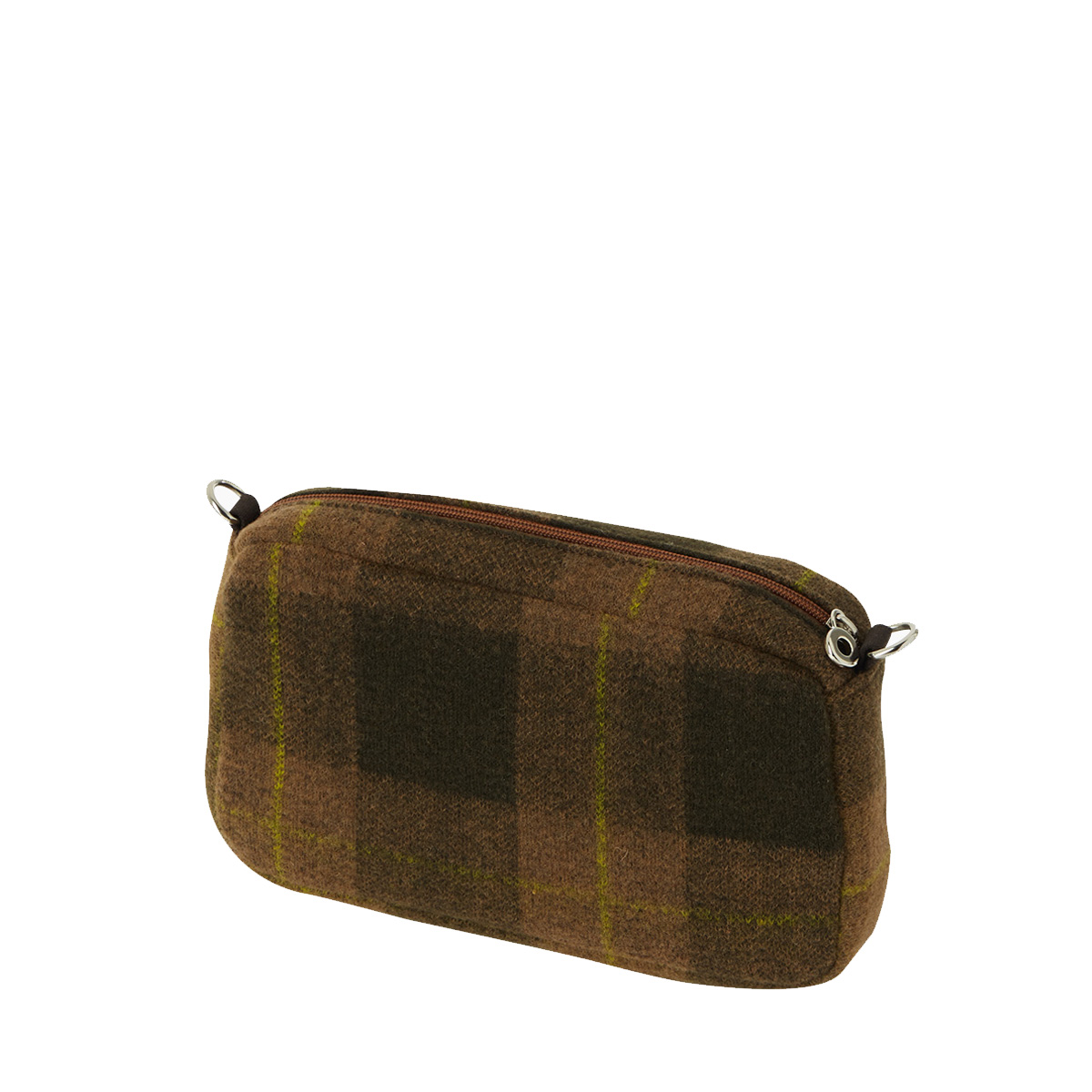 Organizer O bag glam Jaquard check effetto plaid Biscotto