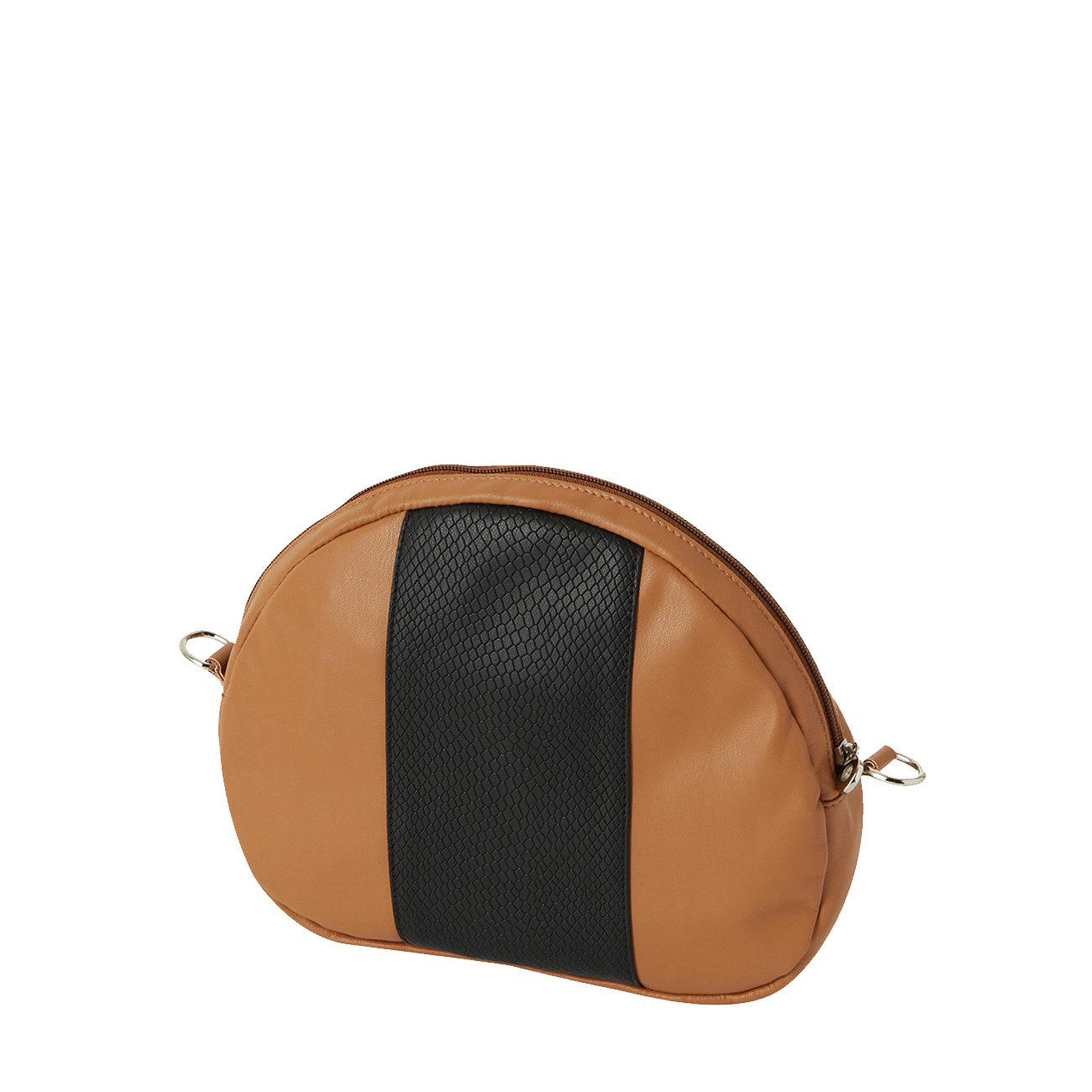 Organizer O bag moon light Simil pelle nappa fascia stampa snake Biscotto nero