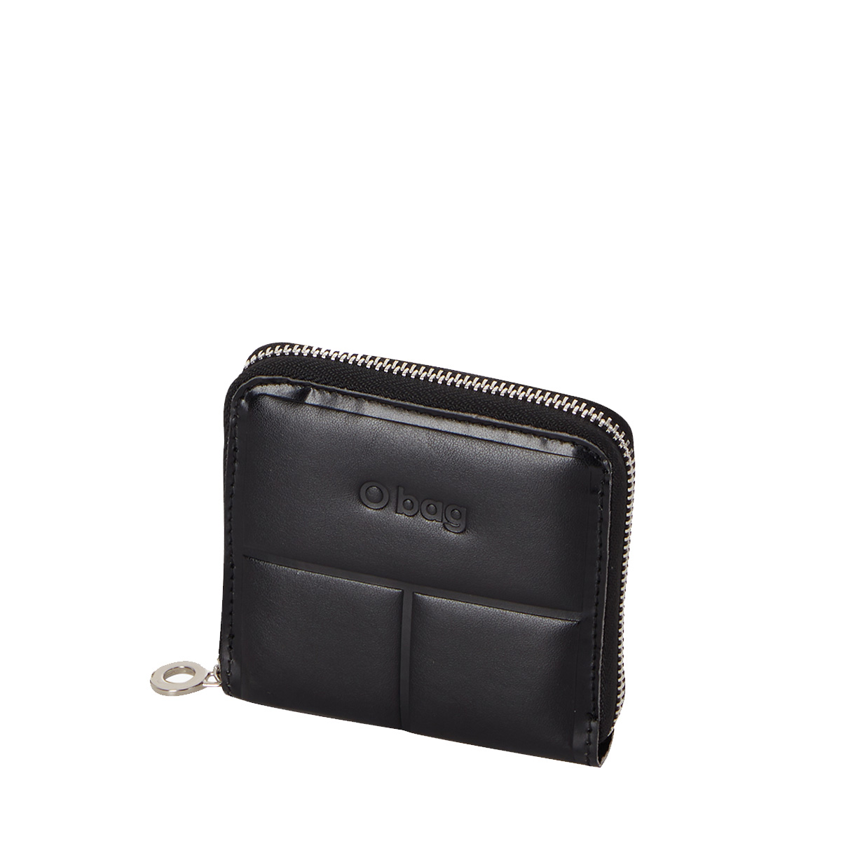 Portfel O half Simil pelle nappa effetto 3d Nero