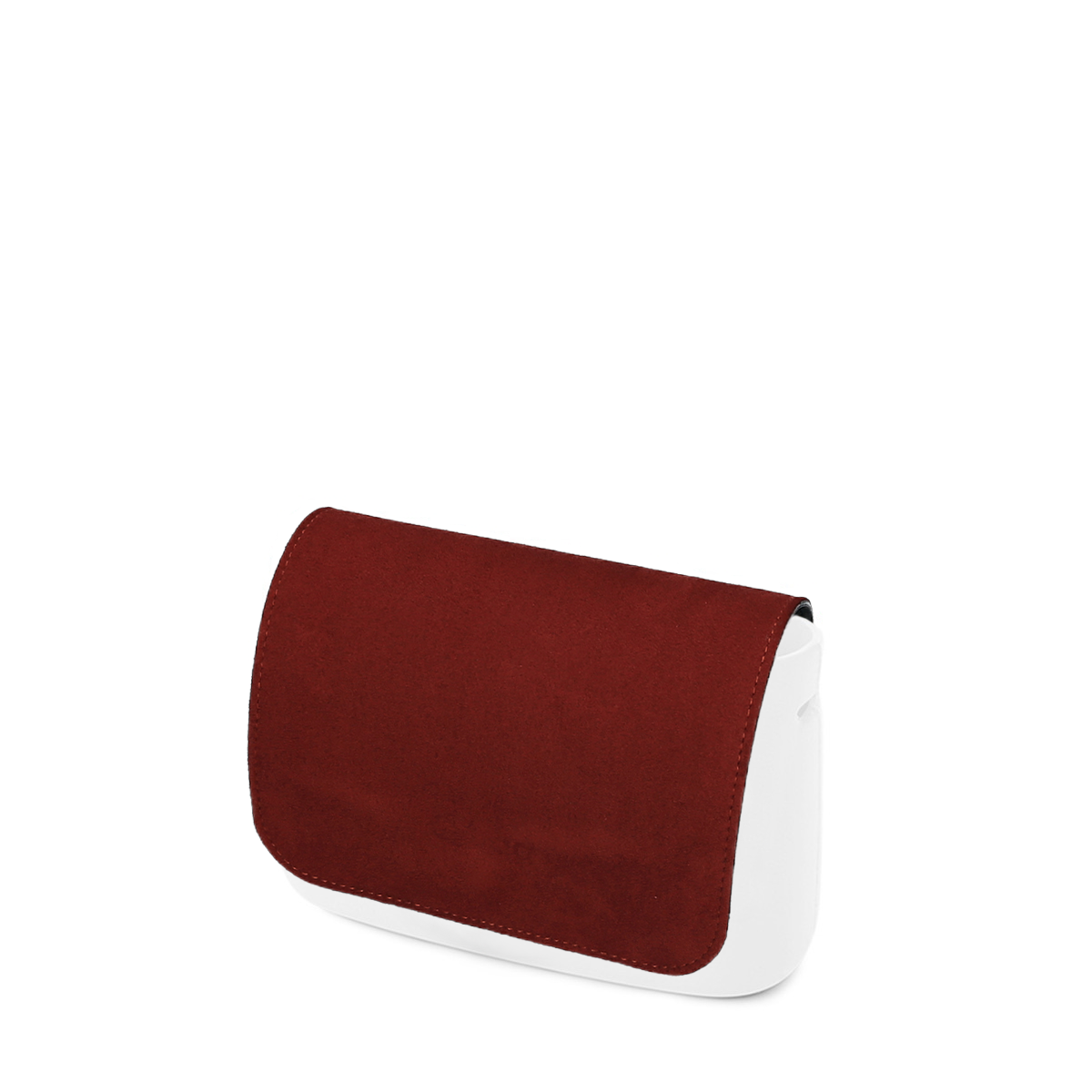 Klapka O bag pocket Simil pelle nubuck Bordeaux
