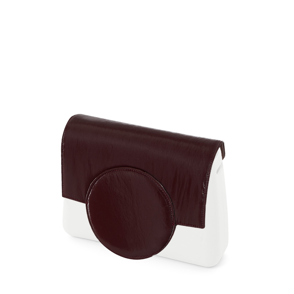 Klapka O bag glam Circle tessuto nylon lucido imbottito Bordeaux