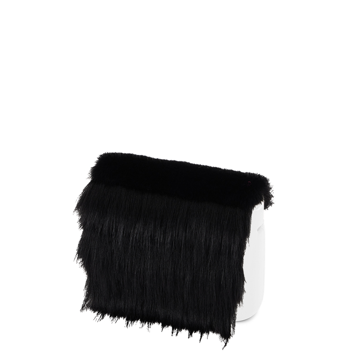 Klapka O bag pocket Ecopelliccia lapin scalettata Nero