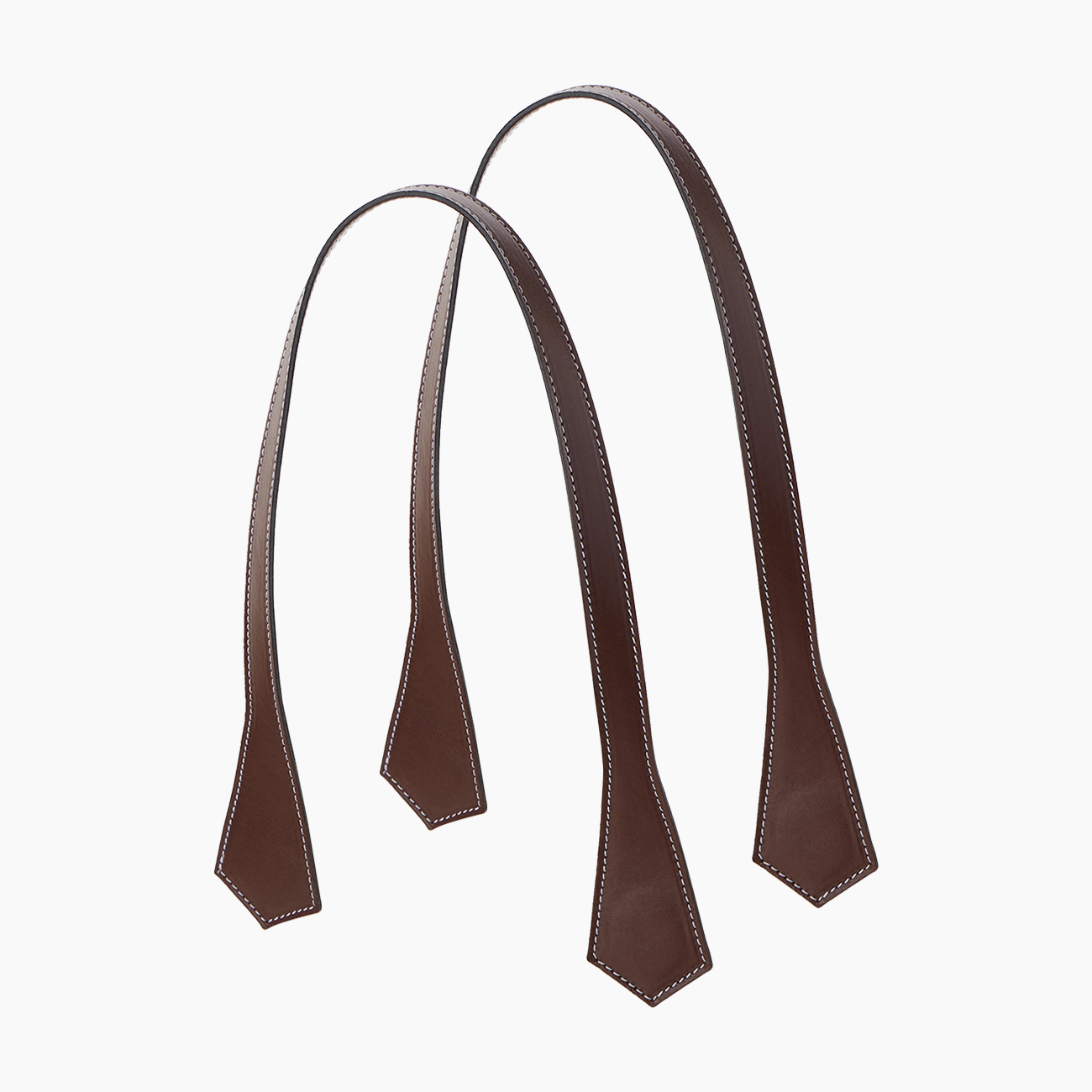 Uchwyty długie punta com impunture Sintetico stampa dollaro Dark brown