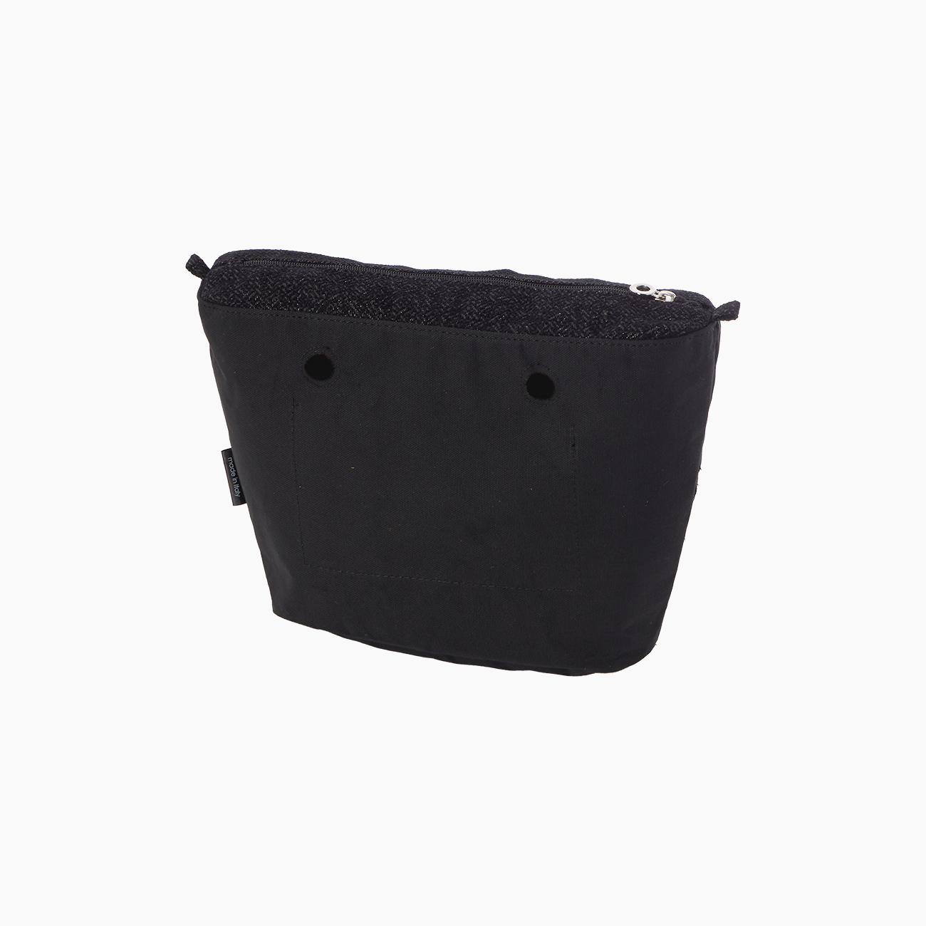 Organizer O bag mini Lurex spinato Nero silver