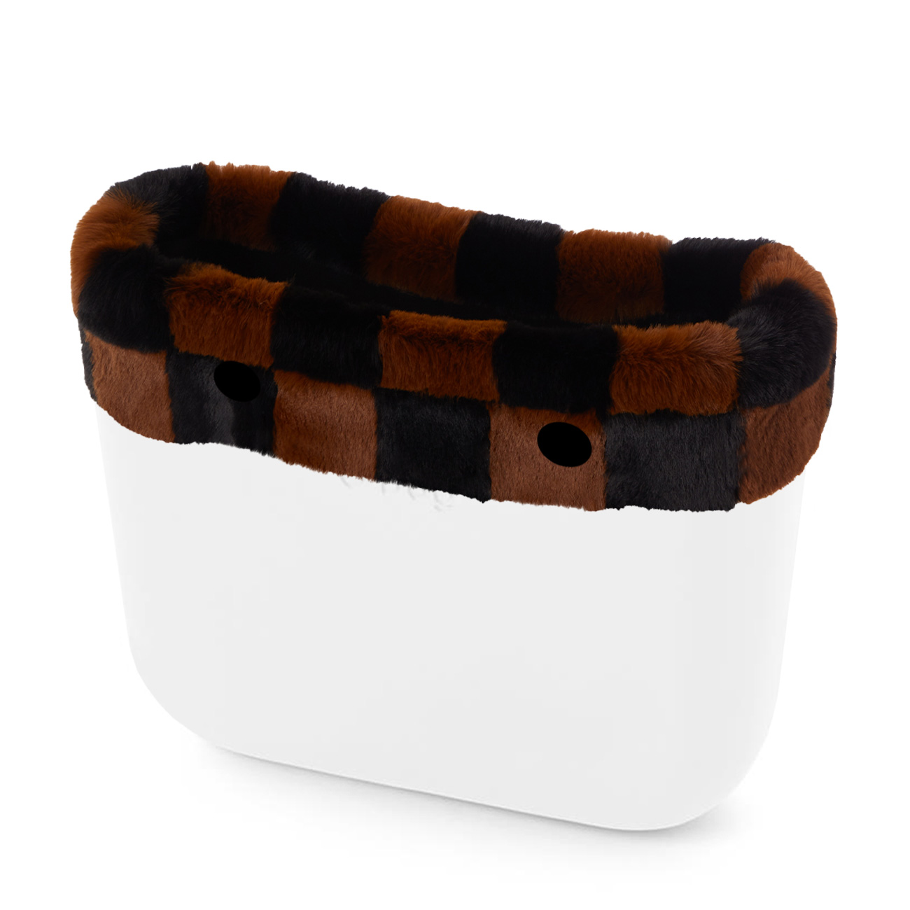 Opaska O bag standard Lapin check synthetic fibre Trim Nero Bark