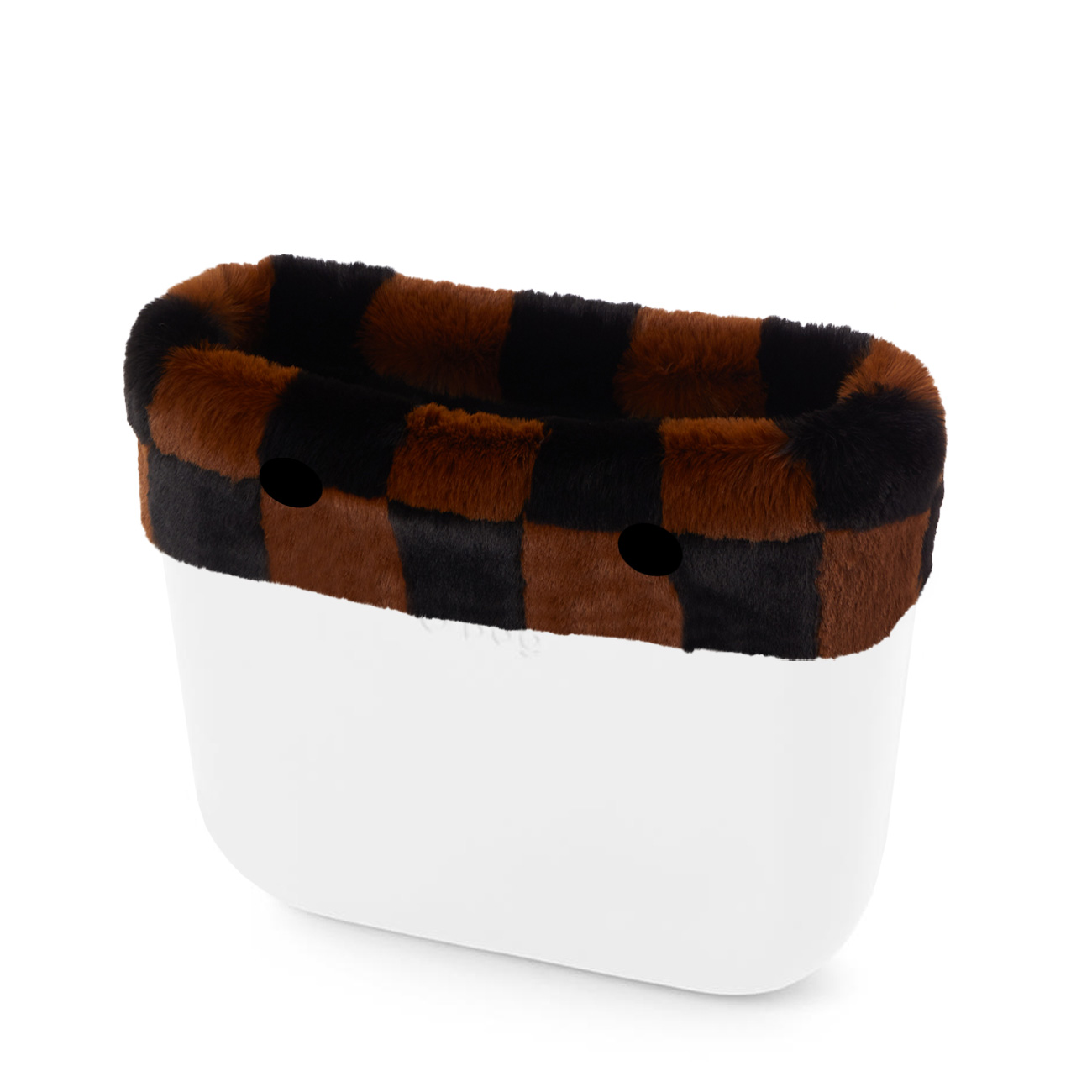 Opaska O bag mini Lapin check synthetic fibre Trim Nero Bark