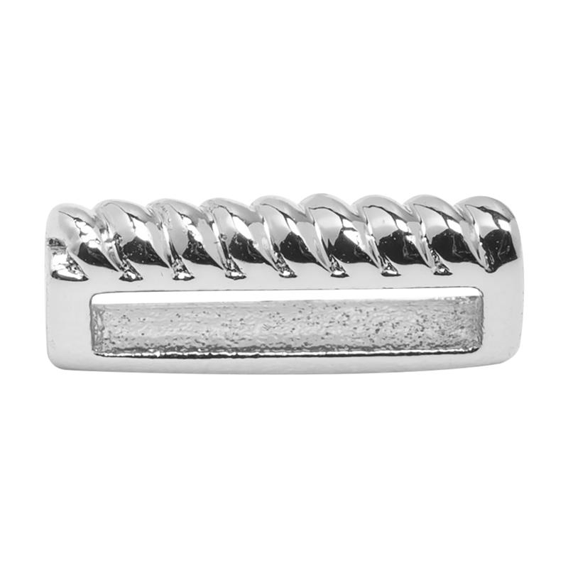 Zawieszka do zegarka O clock click Pattern metallo Argento