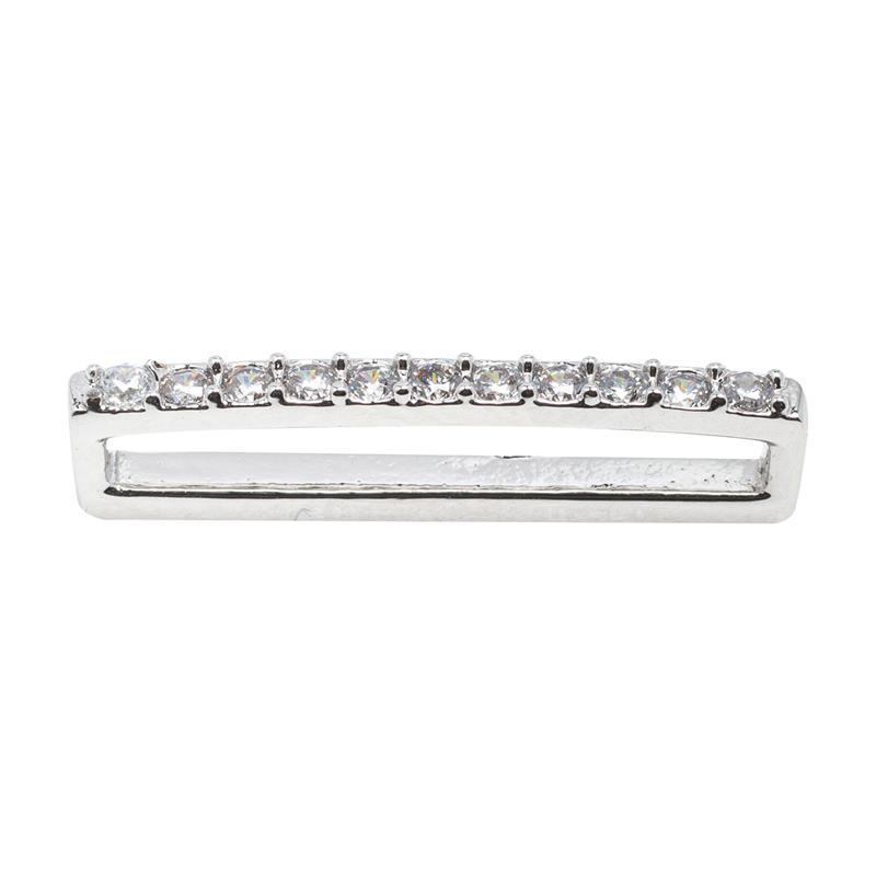 Zawieszka do zegarka O clock shiftPattern metallo strass Argento