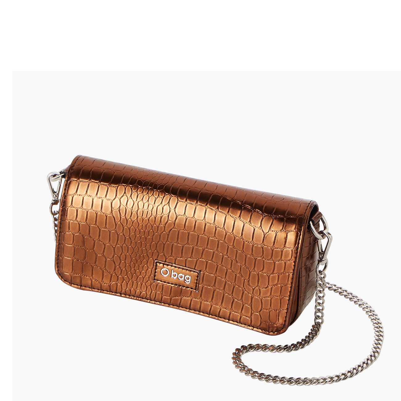 Torebka O bag Baguette mirror cocco print Bronze