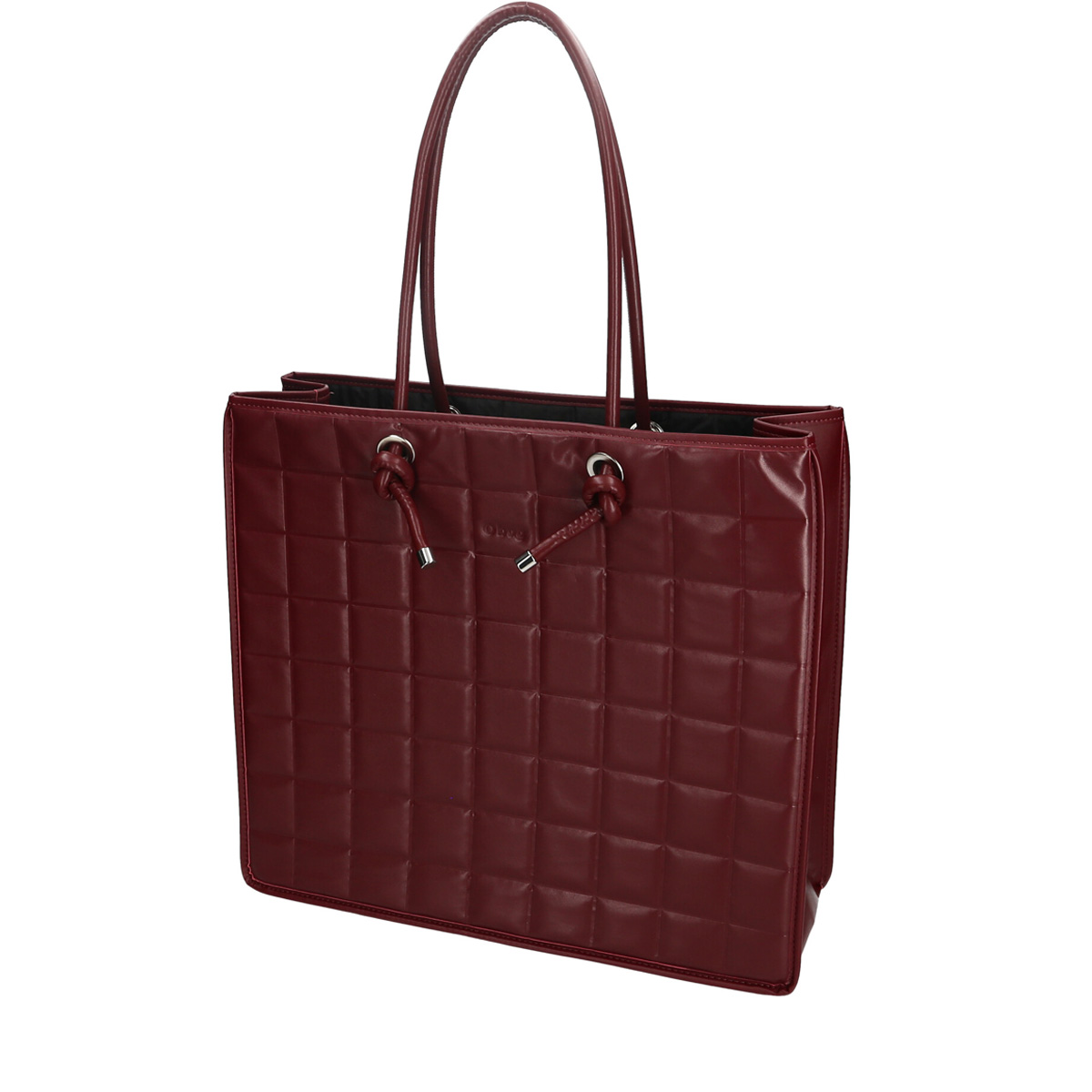 Torebka O bag knots Nappa effetto 3d Bordeaux