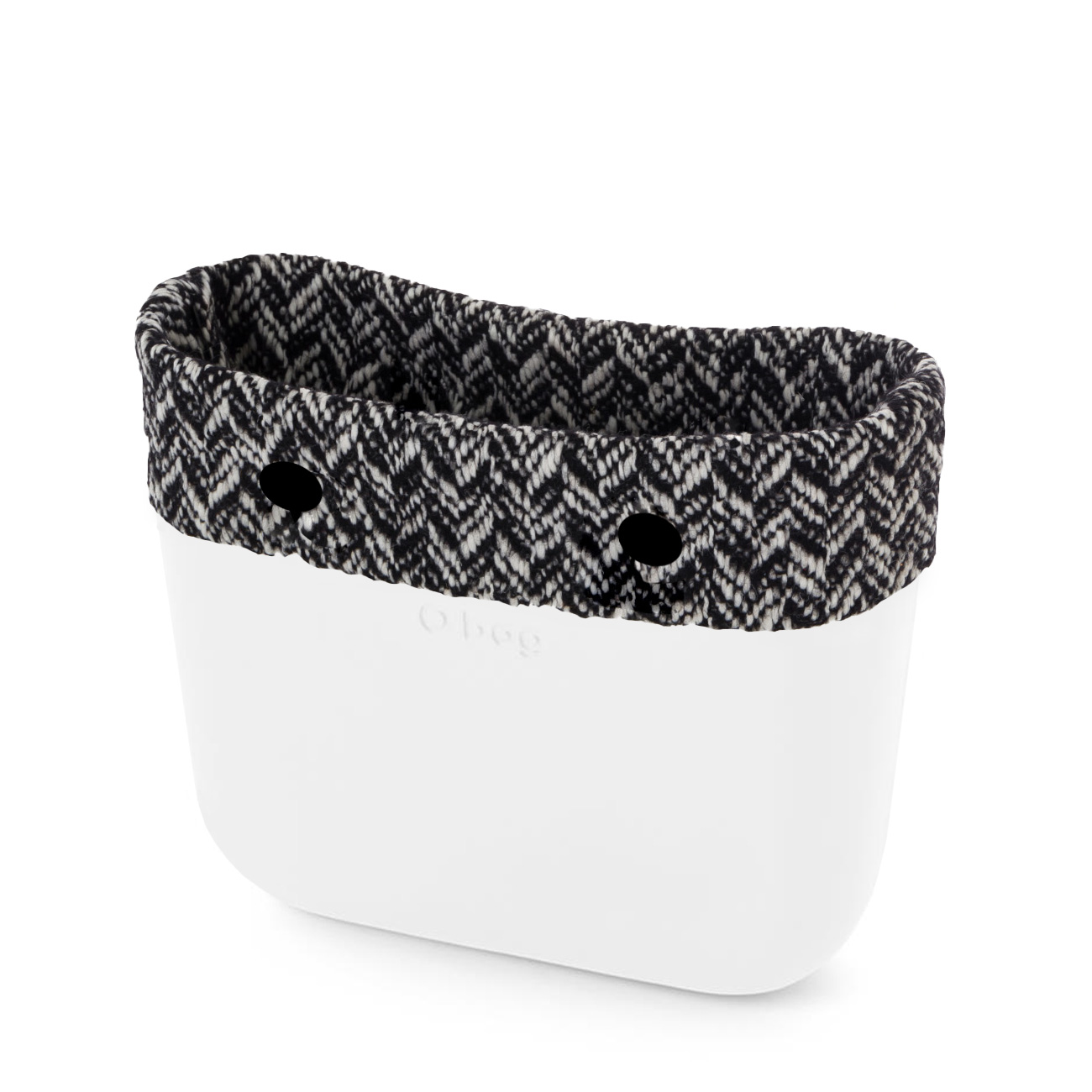 Opaska O bag mini Chevron Bianco nero