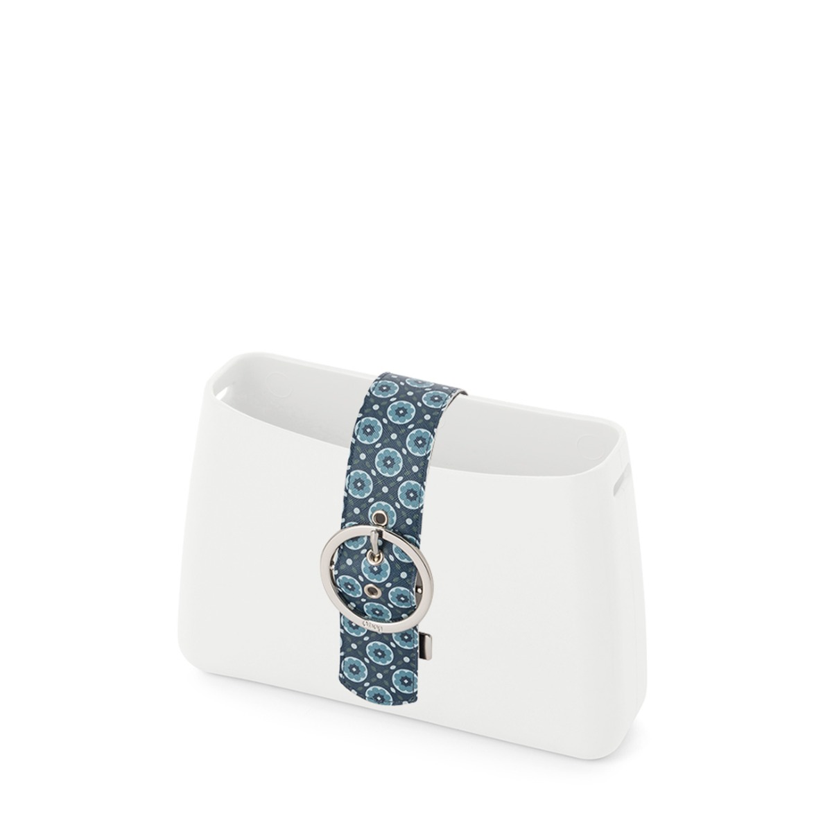 Chiusura O bag glam Scandi flowers Blu navy