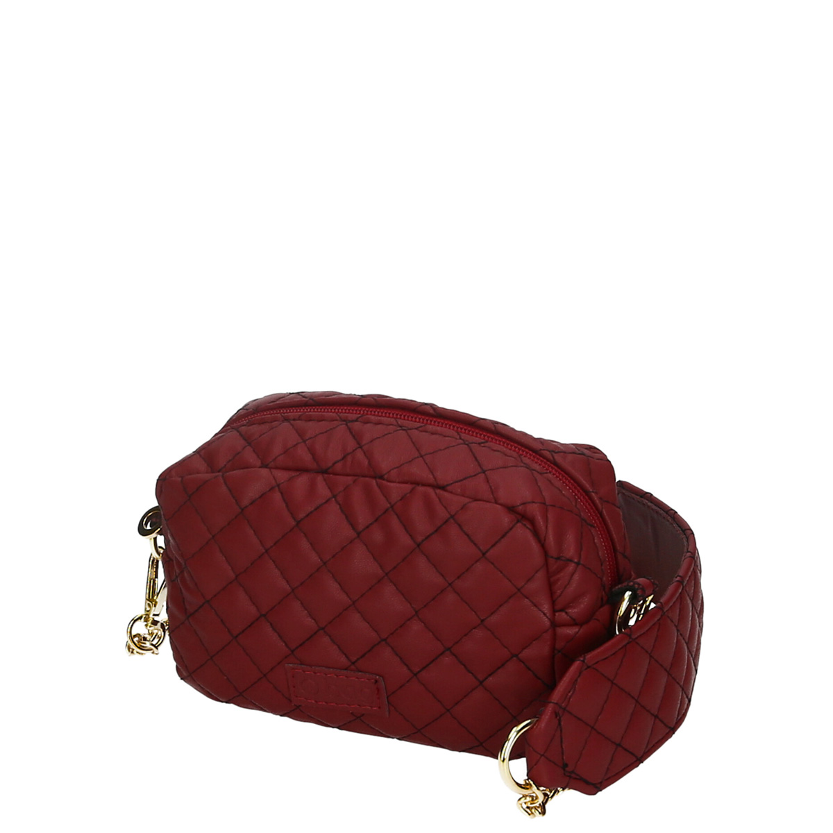 Torebka O bag crossy Effetto nappa matelasse Bordeaux oro
