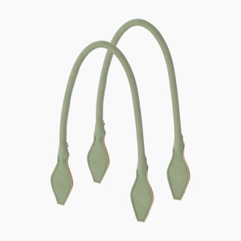 Uchwyty Długie A Rombo Tessuto Sintetico Suede Matcha