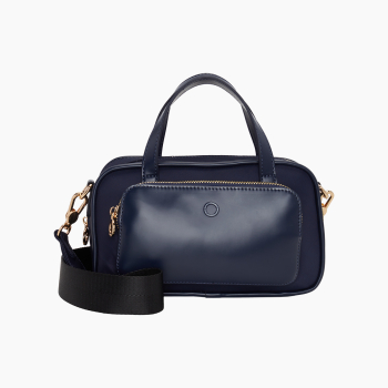 Torebka O Bag Emoticon Nylon + Naplak Navy Blue