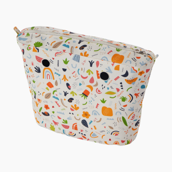 Organizer O Bag Standard Tessuto Doodle Milk