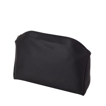 Organizer O bag unique Baby Tumbled effect with zip Nero