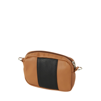 Organizer O bag pocket Simil pelle nappa fascia stampa snake Biscotto nero