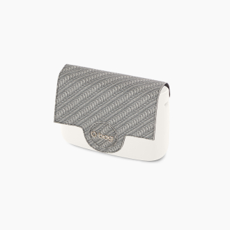Klapka O Pocket Tessuto Tecno Caucciu Design Spigato Black