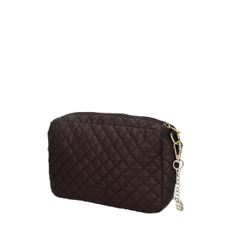 Torebka O bag pocket Effetto nappa matelasse Marrone scuro oro