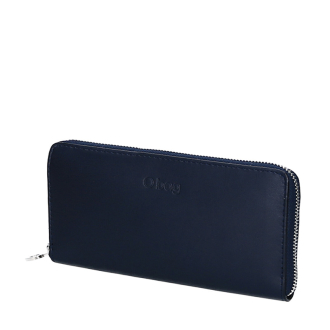 Portfel O wally Simil pelle nappa Blu navy