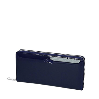 Portfel O wally Simil pelle vernice Blu navy