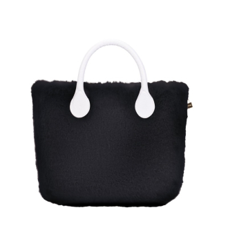 Cover O bag mini Ecopelliccia lapin Nero
