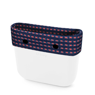 Opaska O bag mini Denim traforato Corallo