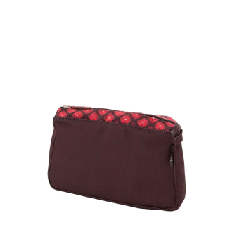 Organizer O bag glam Retro geometric flowers Bordeaux nero