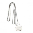 Charm O bag galvanised metal Silver