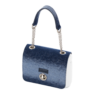 Klapka O bag pocket Boiled wool conmanichetto Blue navy Avio
