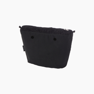 Organizer O bag mini Lurex spinato Nero silver