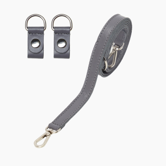 Pasek Naramienny Extraslim 110 + Clip Tessuto Sintetico Effetto Nappa Easy Grey