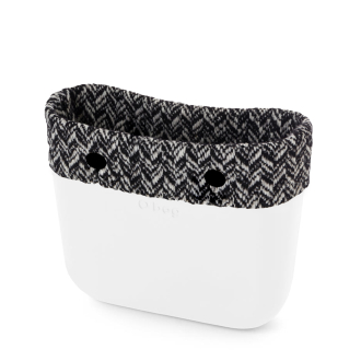Opaska O bag mini Chevron Bianco nero