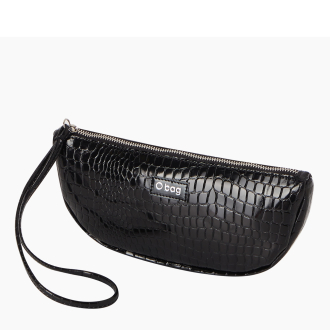 Kosmetyczka O bag Lips mirror cocco print Nero