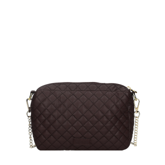Torebka O bag pocket Effetto nappa matelasse Marrone scuro oro