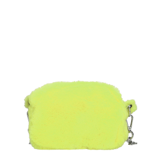 Torebka O bag pocket ecopelliccia Fluo lime