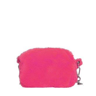 Torebka O bag pocket ecopelliccia Fluo fucsia