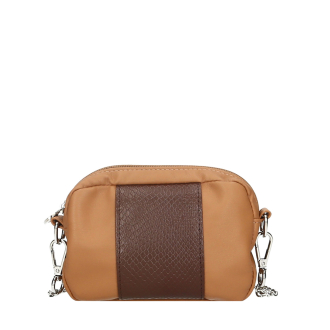 Torebka O bag pocket Simil pelle nappa fascia stampa snake Biscotto testa di moro