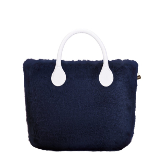 Cover O bag mini Ecopelliccia lapin Blu