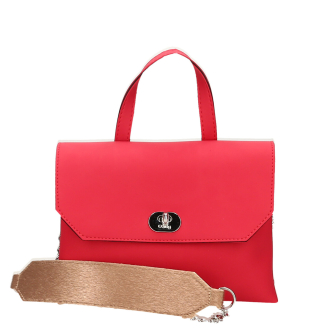 Torebka O bag soft smooth mini con pattina Ciliegia