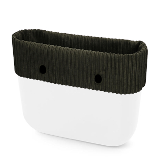 Opaska O bag standard Velluto costine Verde scuro