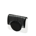 Klapka O bag glam Circle tessuto nylonlucido imbottito Nero