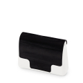Klapka O bag glam ponyskin effect Synthetic fabric spur Nero