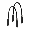 Uchwyty Piatto tubolare con anello simil pelle nappa Nero