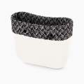 Opaska O bag standard Tessuto chevron Bianco nero