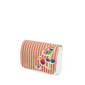Klapka O bag pocket Paglia rigata fiore Rosso