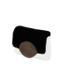 Klapka O bag glam Circle ecopelliccia lapin cerchio in contrasto Nero tortora