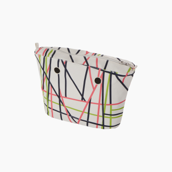 Organizer O Bag Mini Tessuto Shangai Pink/Celery Green